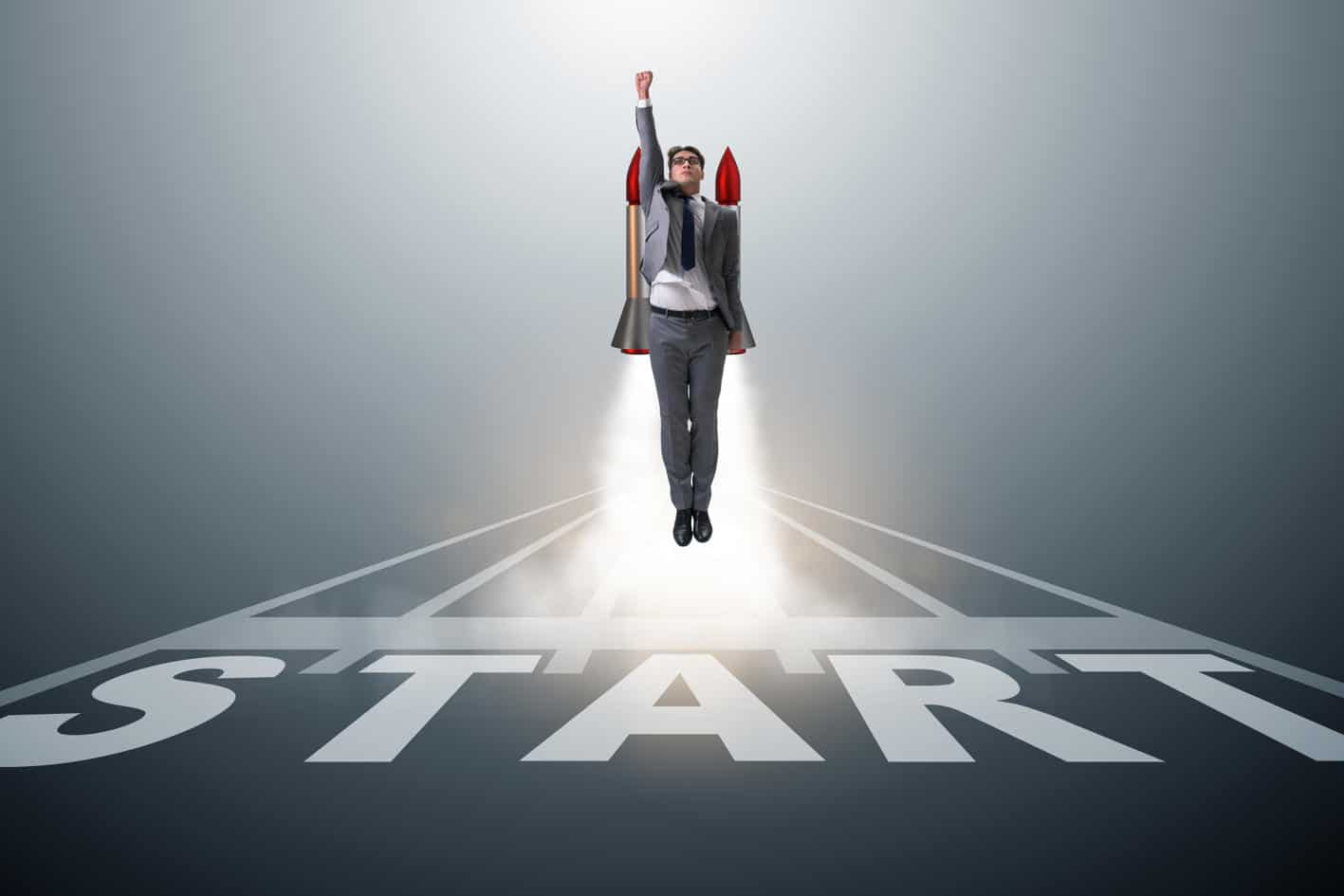 Businessman in start up business concept