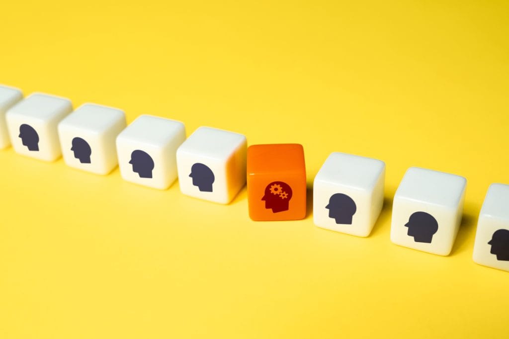 Think differently. Think critically. To see beyond. Talented, bright mind. Stand out from the crowd. Creativity and ingenuity. To be smart. Think and enlighten.