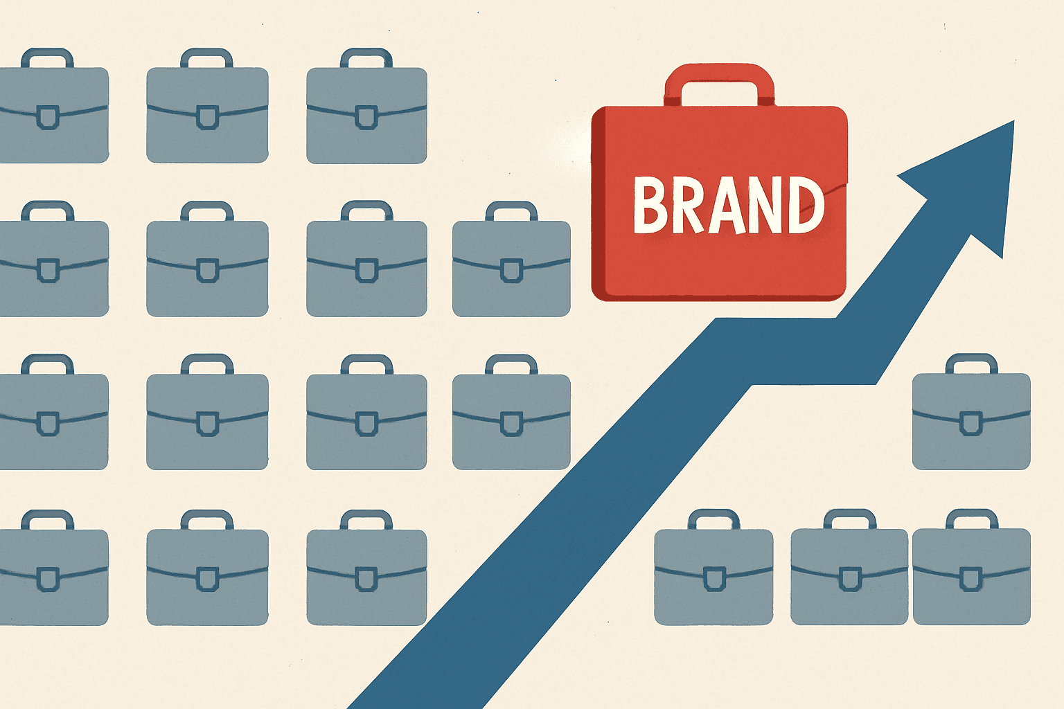 Graphic depicting a clear brand proposition within a competitive B2B marketplace.