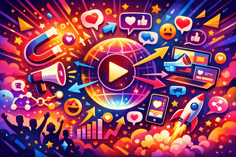 Viral Marketing colourful graphic