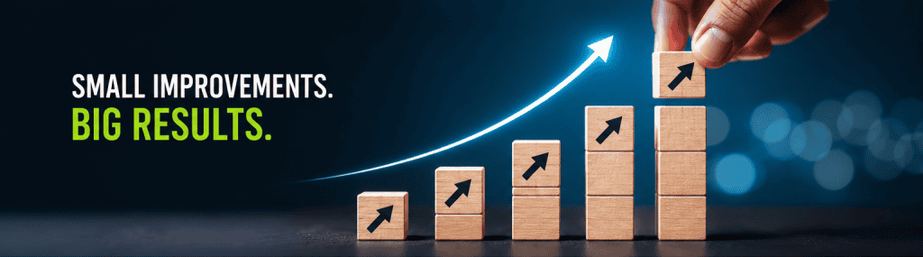 garphic showing the cumulative effect of marginal gains in marketing