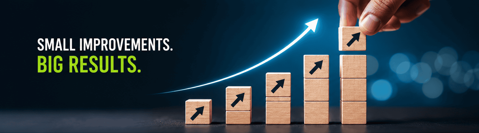 garphic showing the cumulative effect of marginal gains in marketing